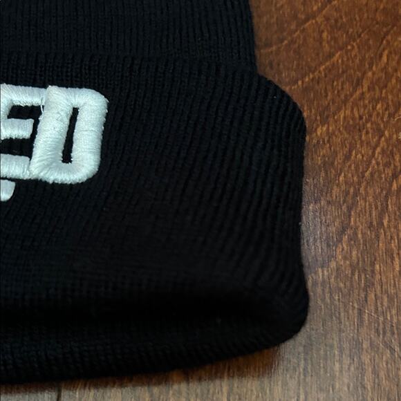 Jeffree Star Black Unisex Beanie with White Embroidery "Spoiled Brat", NWOT - Picture 3 of 6